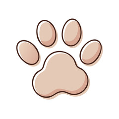 paw print vector icon, paw print vector illustration - simple illustration of paw print, perfect for logos paw print
