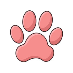 paw print vector icon, paw print vector illustration - simple illustration of paw print, perfect for logos paw print