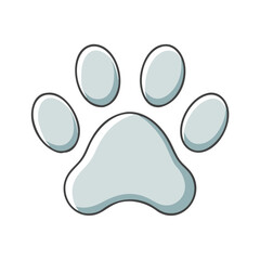 paw print vector icon, paw print vector illustration - simple illustration of paw print, perfect for logos paw print