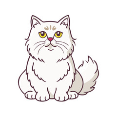 persian cat vector icon, persian cat vector illustration - simple illustration of persian cat, perfect for logos persian cat