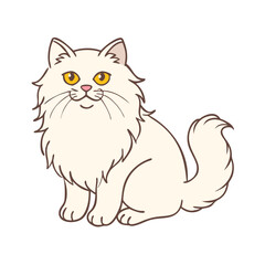 persian cat vector icon, persian cat vector illustration - simple illustration of persian cat, perfect for logos persian cat