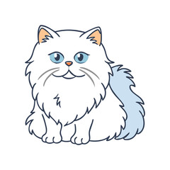 persian cat vector icon, persian cat vector illustration - simple illustration of persian cat, perfect for logos persian cat