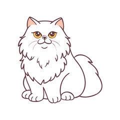 persian cat vector icon, persian cat vector illustration - simple illustration of persian cat, perfect for logos persian cat