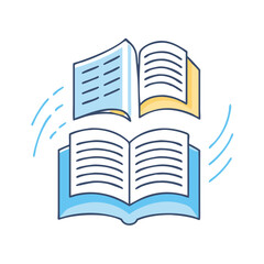 book pages flying vector icon, book pages flying vector illustration - simple illustration of book pages flying, perfect for logos book pages flying