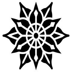 Simple mandala silhouette vector Art design, Floral mandala Illustration, ornament, flower, design, outline, template, pattern, ethnic. mandala design for invitation card, coloring book.