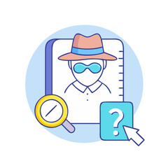 mystery novel vector icon, mystery novel vector illustration - simple illustration of mystery novel, perfect for logos mystery novel