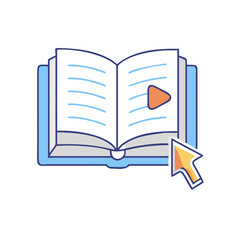 page turning animation vector icon, page turning animation vector illustration - simple illustration of page turning animation, perfect for logos page turning animation