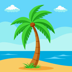 palm tree on the beach