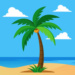 palm tree on the beach