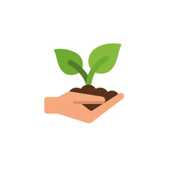 Save nature icon flat vector design