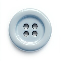 Fototapeta premium close up of a light blue four-hole button