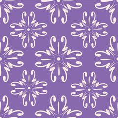 Beautiful little flower pattern on purple background. Sweet flower pattern is perfect for dress.