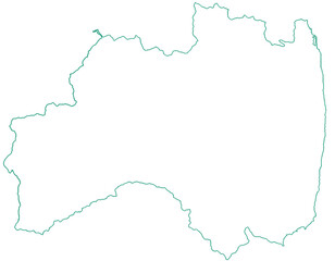 福島県　地図　白　イラスト