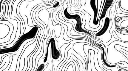 Naklejka premium Modern Abstract Memphis Style Line Graphic Background Design