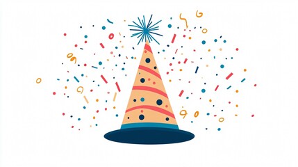 Modern Party Hat with Pointed Decorations for Wide-Angle Events