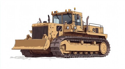 Robust M9 Earthmover Military Bulldozer - Powerful Heavy Equipment for Construction and Defense