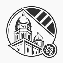 Fototapeta premium vector illustration of the cathedral