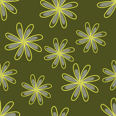 Beautiful floral pattern in small abstract flowers. Small colorful flowers. White background. Ditsy print. Floral seamless background. The elegant the template for fashion prints. Stock pattern.