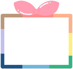 새해 설날 명절 추석 복주머니 테두리 일러스트