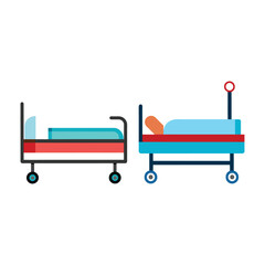 Hospital bed vector illustration design