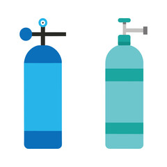 Oxygen cylinder vector illustration design