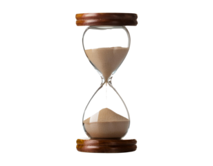 Hourglass isolated on transparent background