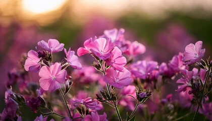 Obraz premium summer blooming pink campion roses lychnis coronaria