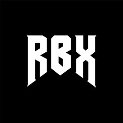 RBX letter logo design for technology company. RBX logo design black and white color combination. RBX logo, RBX vector, RBX design, RBX icon, RBX alphabet. RBX typography logo design.
