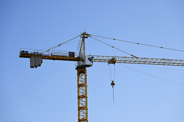 tower crane installed on building construction