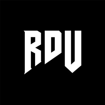 RDU letter logo design for technology company. RDU logo design black and white color combination. RDU logo, RDU vector, RDU design, RDU icon, RDU alphabet. RDU typography logo design.