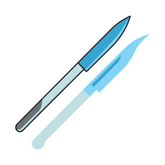 Surgical scalpel vector illustration design