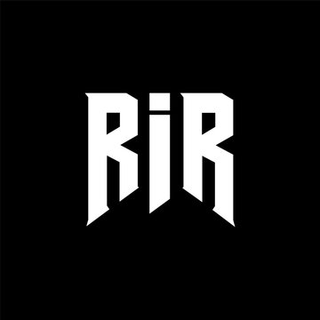 RIR letter logo design for technology company. RIR logo design black and white color combination. RIR logo, RIR vector, RIR design, RIR icon, RIR alphabet. RIR typography logo design.