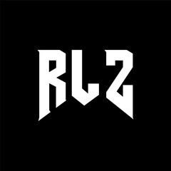 RLZ letter logo design for technology company. RLZ logo design black and white color combination. RLZ logo, RLZ vector, RLZ design, RLZ icon, RLZ alphabet. RLZ typography logo design.