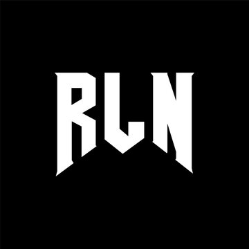 RLN letter logo design for technology company. RLN logo design black and white color combination. RLN logo, RLN vector, RLN design, RLN icon, RLN alphabet. RLN typography logo design.