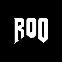 Obraz premium RQO letter logo design for technology company. RQO logo design black and white color combination. RQO logo, RQO vector, RQO design, RQO icon, RQO alphabet. RQO typography logo design.