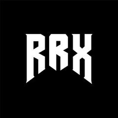 RRX letter logo design for technology company. RRX logo design black and white color combination. RRX logo, RRX vector, RRX design, RRX icon, RRX alphabet. RRX typography logo design.