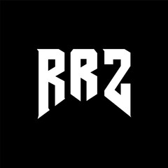 RRZ letter logo design for technology company. RRZ logo design black and white color combination. RRZ logo, RRZ vector, RRZ design, RRZ icon, RRZ alphabet. RRZ typography logo design.