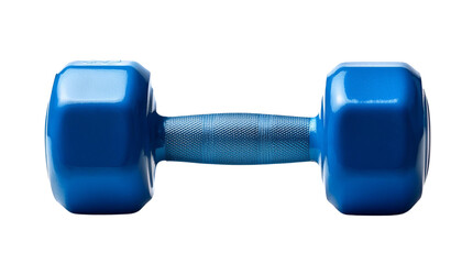 AI-Generated Image: Blue Dumbbell Isolated on Transparent Background