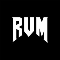 RVM letter logo design for technology company. RVM logo design black and white color combination. RVM logo, RVM vector, RVM design, RVM icon, RVM alphabet. RVM typography logo design.