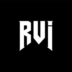 RVI letter logo design for technology company. RVI logo design black and white color combination. RVI logo, RVI vector, RVI design, RVI icon, RVI alphabet. RVI typography logo design.