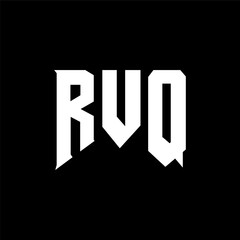 RVQ letter logo design for technology company. RVQ logo design black and white color combination. RVQ logo, RVQ vector, RVQ design, RVQ icon, RVQ alphabet. RVQ typography logo design.