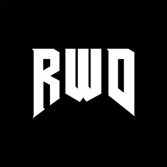 RWD letter logo design for technology company. RWD logo design black and white color combination. RWD logo, RWD vector, RWD design, RWD icon, RWD alphabet. RWD typography logo design.