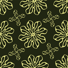 Hand drawn colourful florals Seamless pattern. Abstract Florals pattern. Colourful background. Designed for paper, cover, fabric, decor, wall paper and etc.