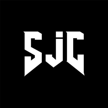 SJC letter logo design for technology company. SJC logo design black and white color combination. SJC logo, SJC vector, SJC design, SJC icon, SJC alphabet. SJC typography logo design.