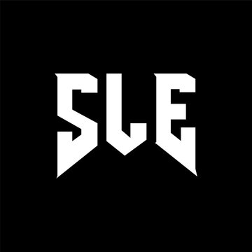 SLE letter logo design for technology company. SLE logo design black and white color combination. SLE logo, SLE vector, SLE design, SLE icon, SLE alphabet. SLE typography logo design.