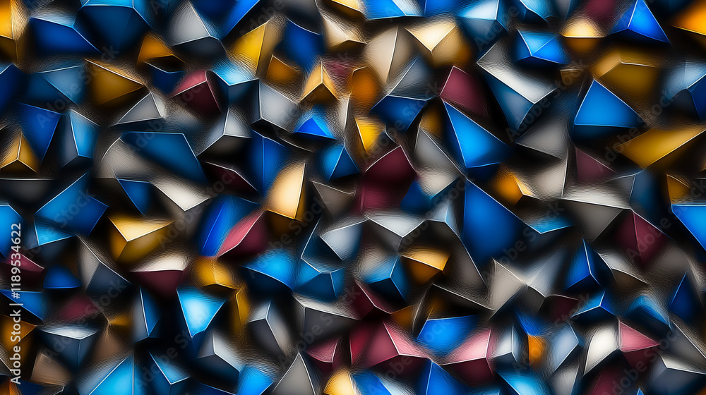 Poster colorful abstract texture with geometric shapes in a vibrant and dynamic arrangement
