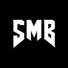 SMB letter logo design for technology company. SMB logo design black and white color combination. SMB logo, SMB vector, SMB design, SMB icon, SMB alphabet. SMB typography logo design.