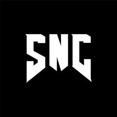 SNC letter logo design for technology company. SNC logo design black and white color combination. SNC logo, SNC vector, SNC design, SNC icon, SNC alphabet. SNC typography logo design.