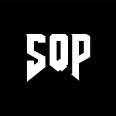 SQP letter logo design for technology company. SQP logo design black and white color combination. SQP logo, SQP vector, SQP design, SQP icon, SQP alphabet. SQP typography logo design.