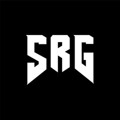 SRG letter logo design for technology company. SRG logo design black and white color combination. SRG logo, SRG vector, SRG design, SRG icon, SRG alphabet. SRG typography logo design.